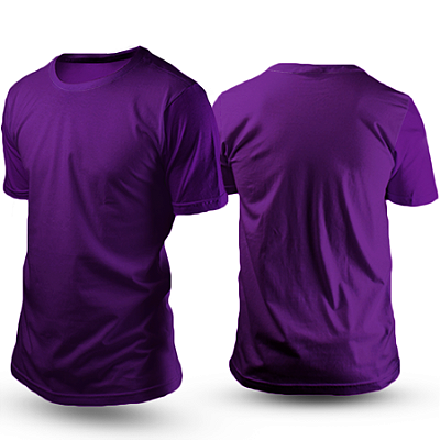 Camiseta de Algodão Roxa Unissex P ao GG (P/ Sublimação)