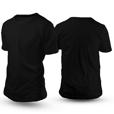 Camiseta Preta Poliéster - P ao G3