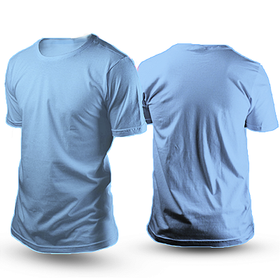Camiseta de Poliéster Azul Unissex P ao G3 para Sublimação