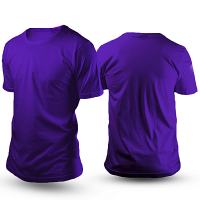 Camiseta de Poliester Roxa Unissex P ao G3 (P/ Sublimação)