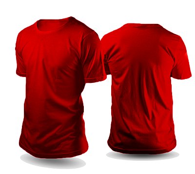 Camiseta de Vermelha de Algodão Unissex P ao GG2
