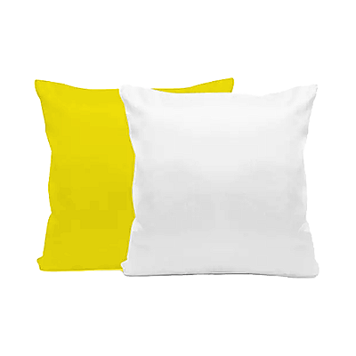 Almofada Amarela com Enchimento 40x40cm para Sublimação