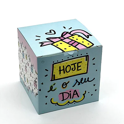 Caixinha de Caneca “Hoje é Seu Dia” | Pacote com 12 Unidades