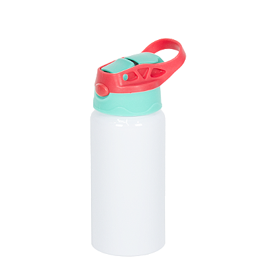 Garrafa Squeeze Bico de Silicone Verde e Rosa Para a Sublimação | 600ml