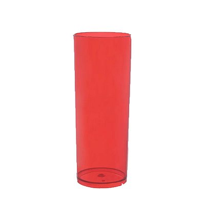 Long Drink Translúcido Vermelho 330ml | Transfer ou DTF UV