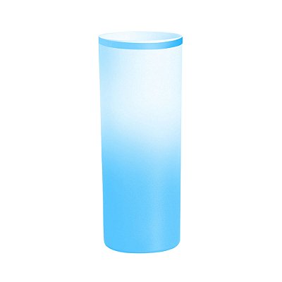Long Drink Degradê com Borda Azul bb 330ml | Transfer ou DTF UV