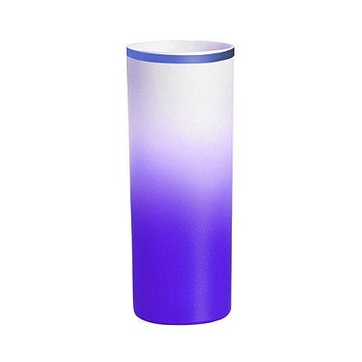 Long Drink Degradê com Borda Azul Escuro 330ml | Transfer ou DTF UV