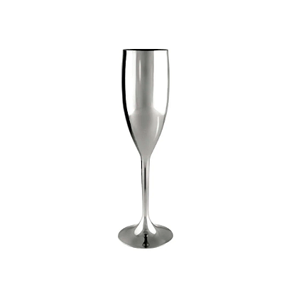 Taça de Champanhe Jateada Prata | 230ml