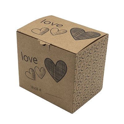 Caixinha craft de Caneca " Love " Pct c/ 12 Unidades