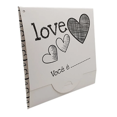 Caixinha Azulejo Branca Love 20x20 pct com 3