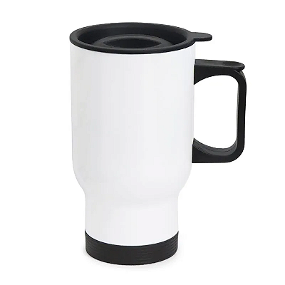 Copo Termico Branco C/ Tampa Viagem 475ml