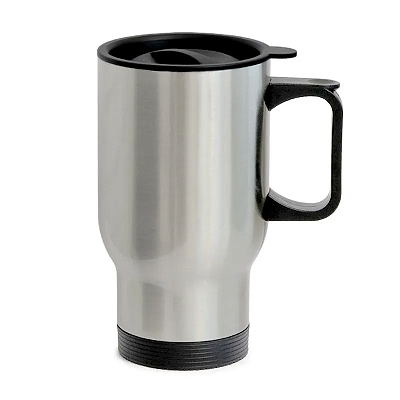 Copo Termico Prata C/ Tampa Viagema 475ml