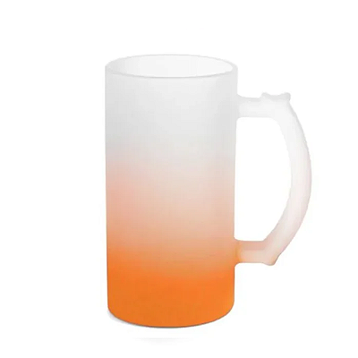 Caneca de Chopp Laranja Fosco Degradê 475mL