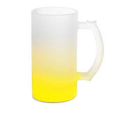 Caneca de Chopp Amarelo Fosco Degradê 475mL