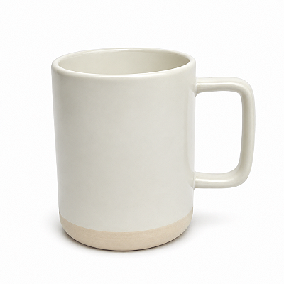 Caneca Cerâmica 360ml Crema Fosca Bege para Sublimação