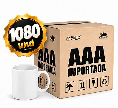30 Caixas [1080un] Caneca Branca #3000 - 325ml