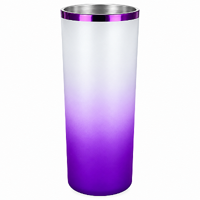 Long Drink Degradê com Borda Roxo Brilhante - 330mL