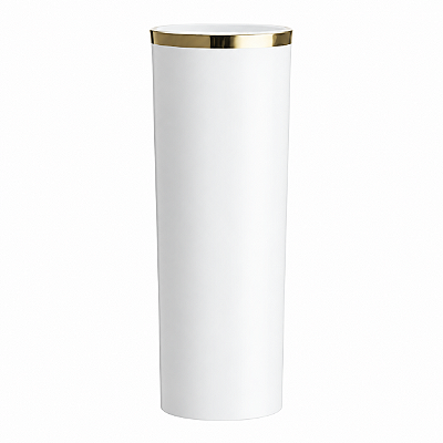 Long Drink Branco com Borda Dourada - 330mL
