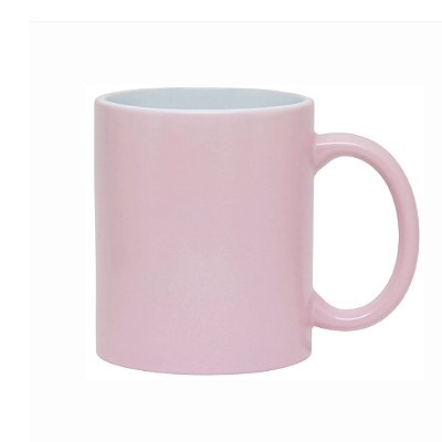 CANECA CERAM  ROSA CRAQUELE 325ML LIVE COD 3887