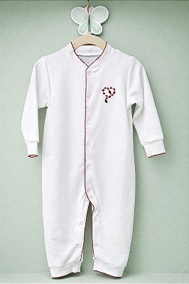 Macacão Pima Bordado Doce Jardim