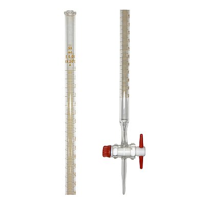 Bureta 50Ml Graduada 1/10 Torneira Teflon