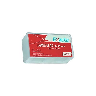 Lamínula De Vidro 24x50mm Cx 100un