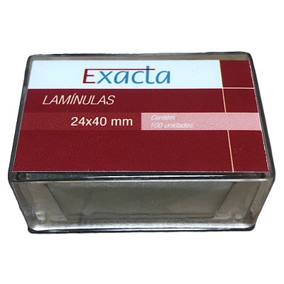 Lamínula De Vidro 24x40mm Cx 100un Exacta