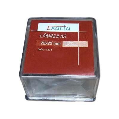 Lamínula De Vidro 22x22mm Cx 100un Exacta