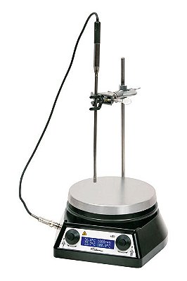 Agitador Magnético Com Aquecimento P/ Até 10L C/ Sonda, Placa 18cm (120 a 1200 RPM)(Fisatom)