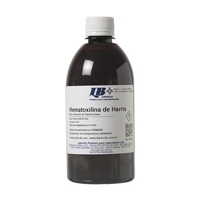Hematoxilina de Harris 0,2% Corante Papanicolau (Hemat.Harris 0,5%/alumen Potas.10%/ox.mercurio 0,25%) 500ml (Laborclin)