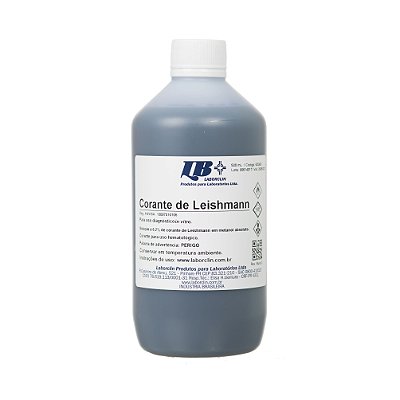 Leishmann 0,2% Corante (Eosina Azul de Metileno Seg.leishman) Hematologia 500ml (Laborclin)