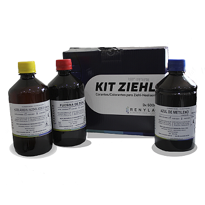Coloração Ziehl Neelsen Conjunto 3x500ml (Renylab)