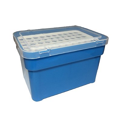 Rack Vazio Para 96 Ponteiras De 200ul (0,2ml) Em Polipropileno Azul (Kasvi)