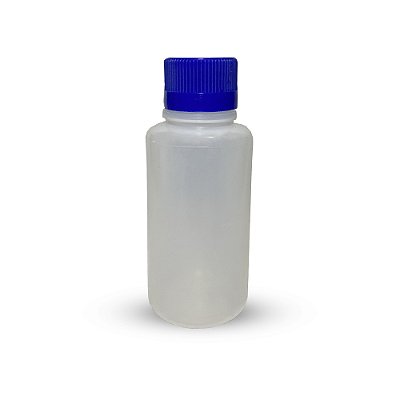 Frasco Reagente Plástico (PE) 250ml S/ Graduação Tampa Azul