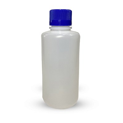 Frasco Reagente Plástico (PE) 500ml S/ Graduação Tampa Azul