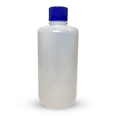 Frasco Reagente Plástico (pe) 1000ml S/ Graduação Tampa Azul (Nalgon)