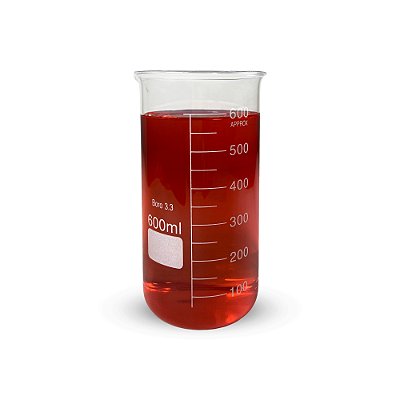 Becker (Bequer) 600Ml Forma Alta (Berzelius) Graduado