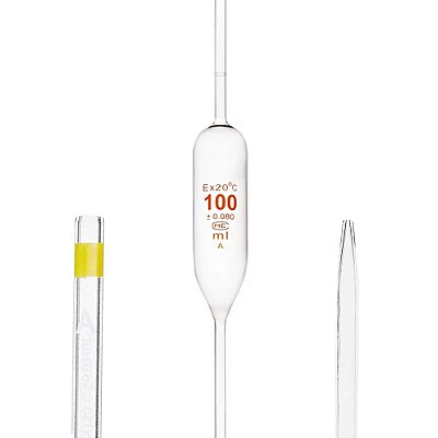 Pipeta Volumétrica De Vidro 100ml 1 Traço Classe A Es Total