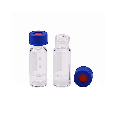 Vial Cromatografia 2ml Com Tampa Rosca e Septo Pre-cort. Cx C/100un