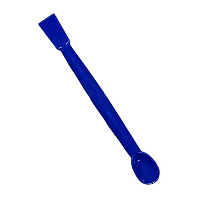 Espátula Com Colher de Plástico (Polipropileno) Azul de 18cm