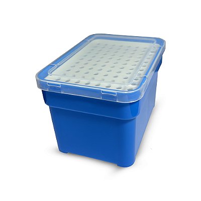 Rack Vazio Para 96 Ponteiras De 10ul (0,01ml) Em Polipropileno Azul (Kasvi)