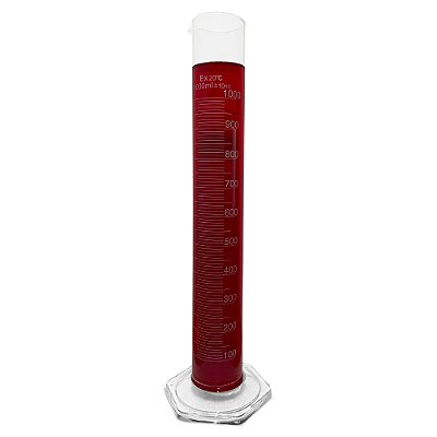 Proveta de Vidro 1000ml Graduada Base Hexagonal de Vidro