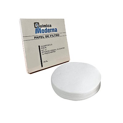 Papel Filtro Quantitativo 185Mm Faixa Preta C/100 Folhas