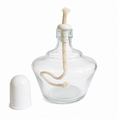 Lamparina de Vidro Completa com Tampa e Pavio 150ML