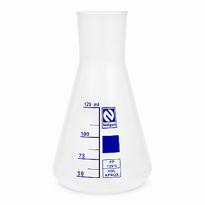 Frasco Erlenmeyer de Plástico Sem Tampa 125ml Nalgon