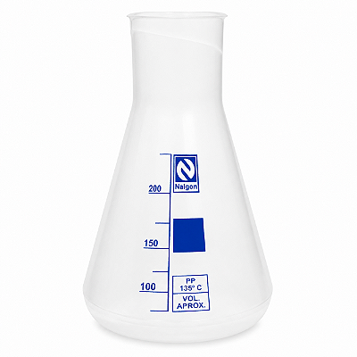 Frasco Erlenmeyer de Plástico Sem Tampa 250ml Nalgon