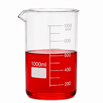 Becker (Bequer) 1000Ml Forma Alta (Berzelius) Graduado