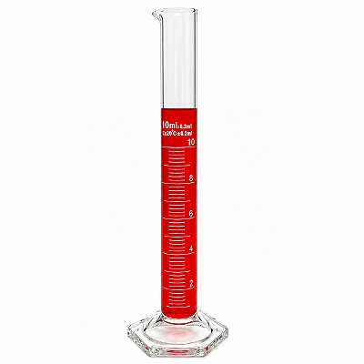 Proveta de Vidro 10ml Graduada Base Hexagonal de Vidro