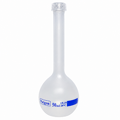 Balão Volumétrico Plástico 50ml em PP Autoclavável