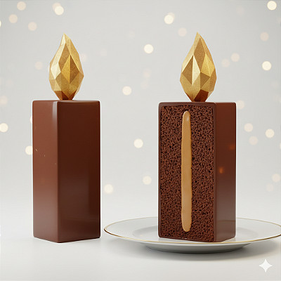 Vela Natalina - 2 cavidades Pão de Mel - LIMITADO